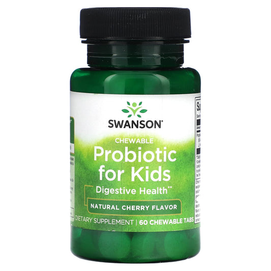 Swanson-Probiotic for Kids-Natural Cherry-60 Chewable Tabs