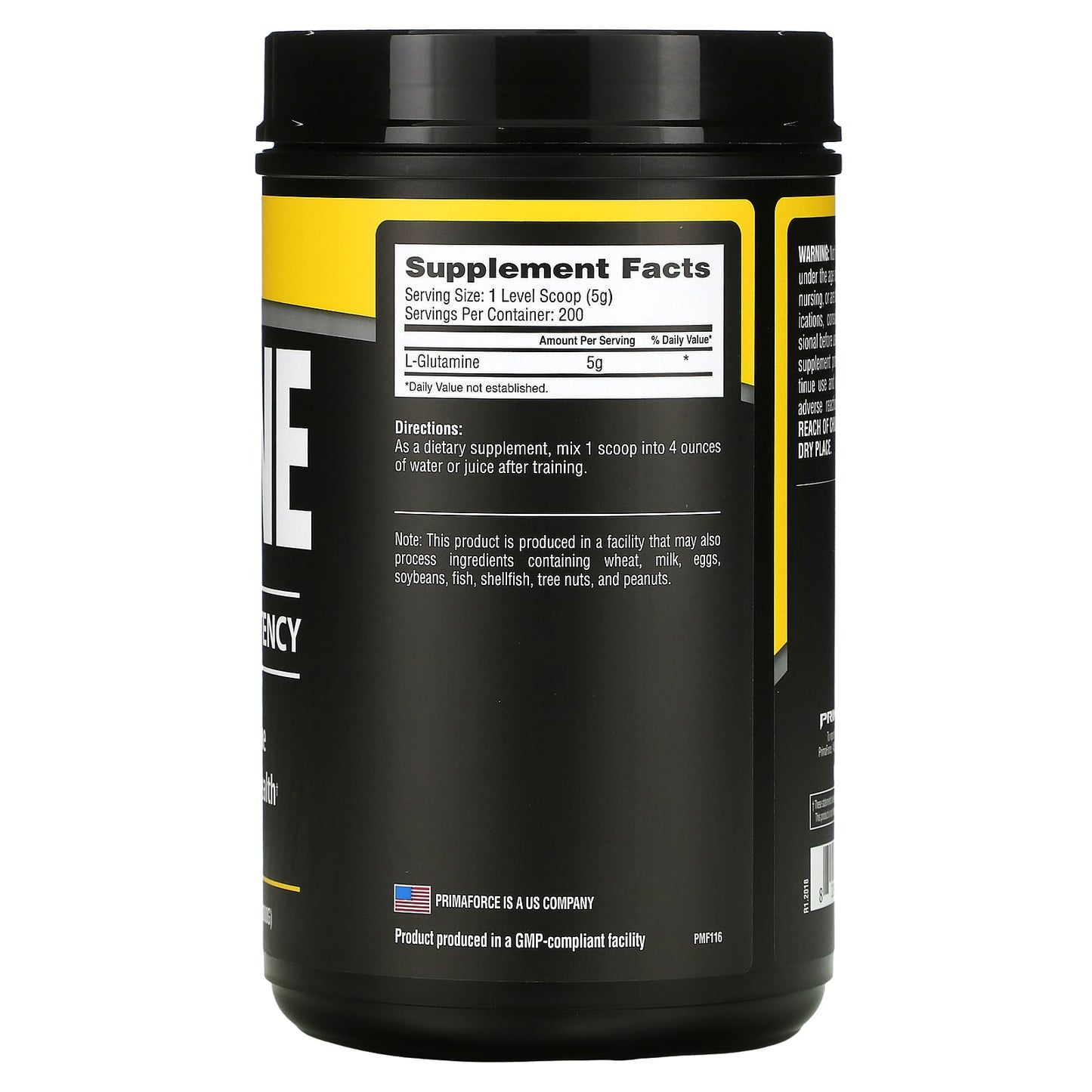 Primaforce, Glutamine, Unflavored, 35.2 oz (1000 g)