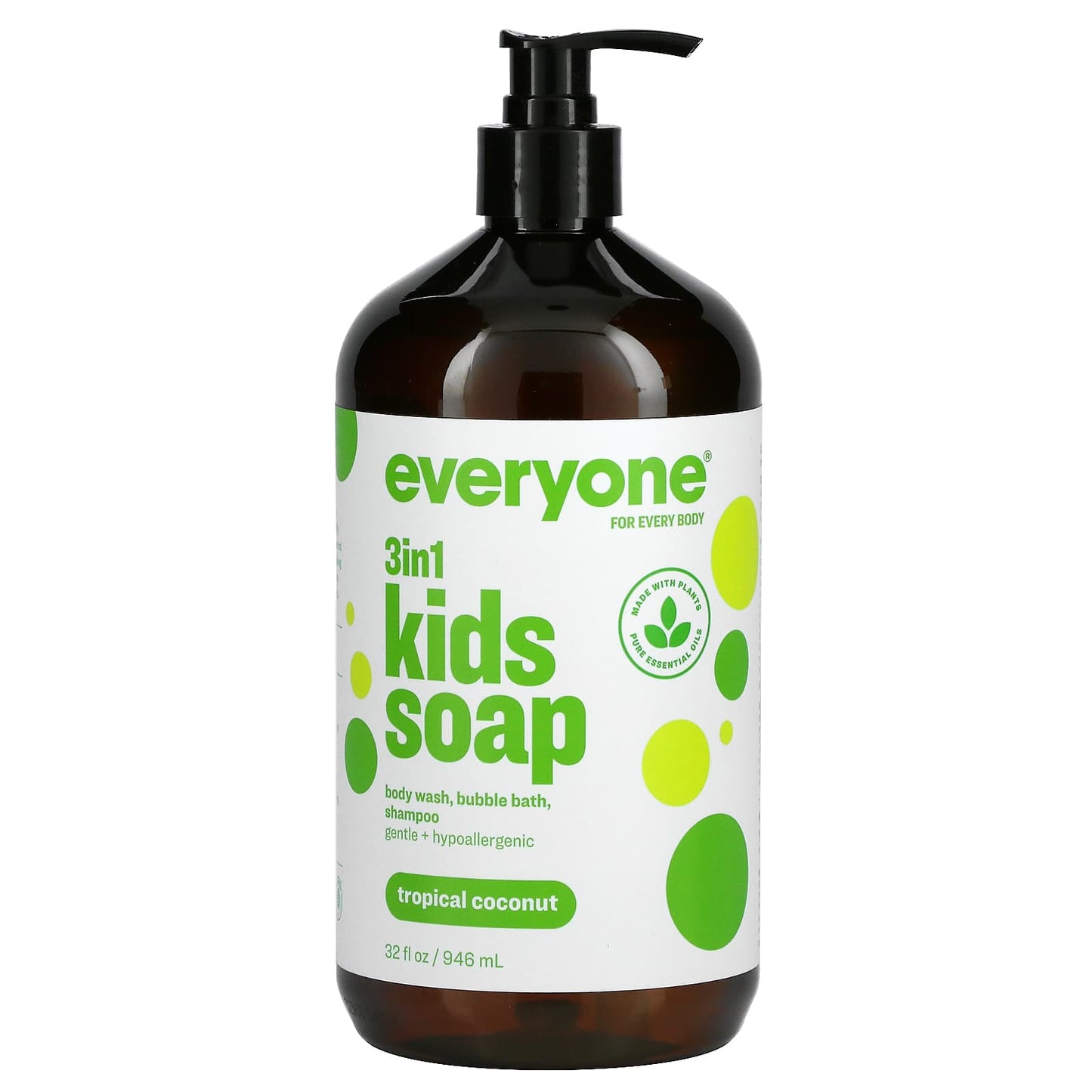 Everyone-3 in 1 Kids Soap-Tropical Coconut-32 fl oz (946 ml)