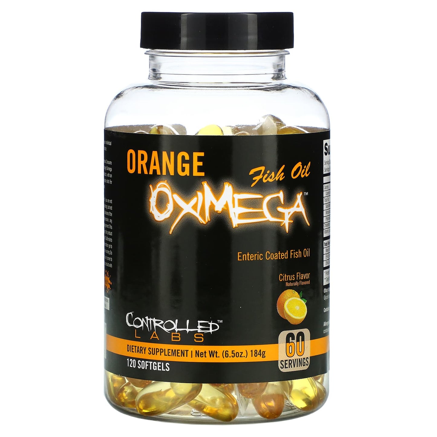 Controlled Labs-Orange OxiMega Fish Oil-Citrus-120 Softgels