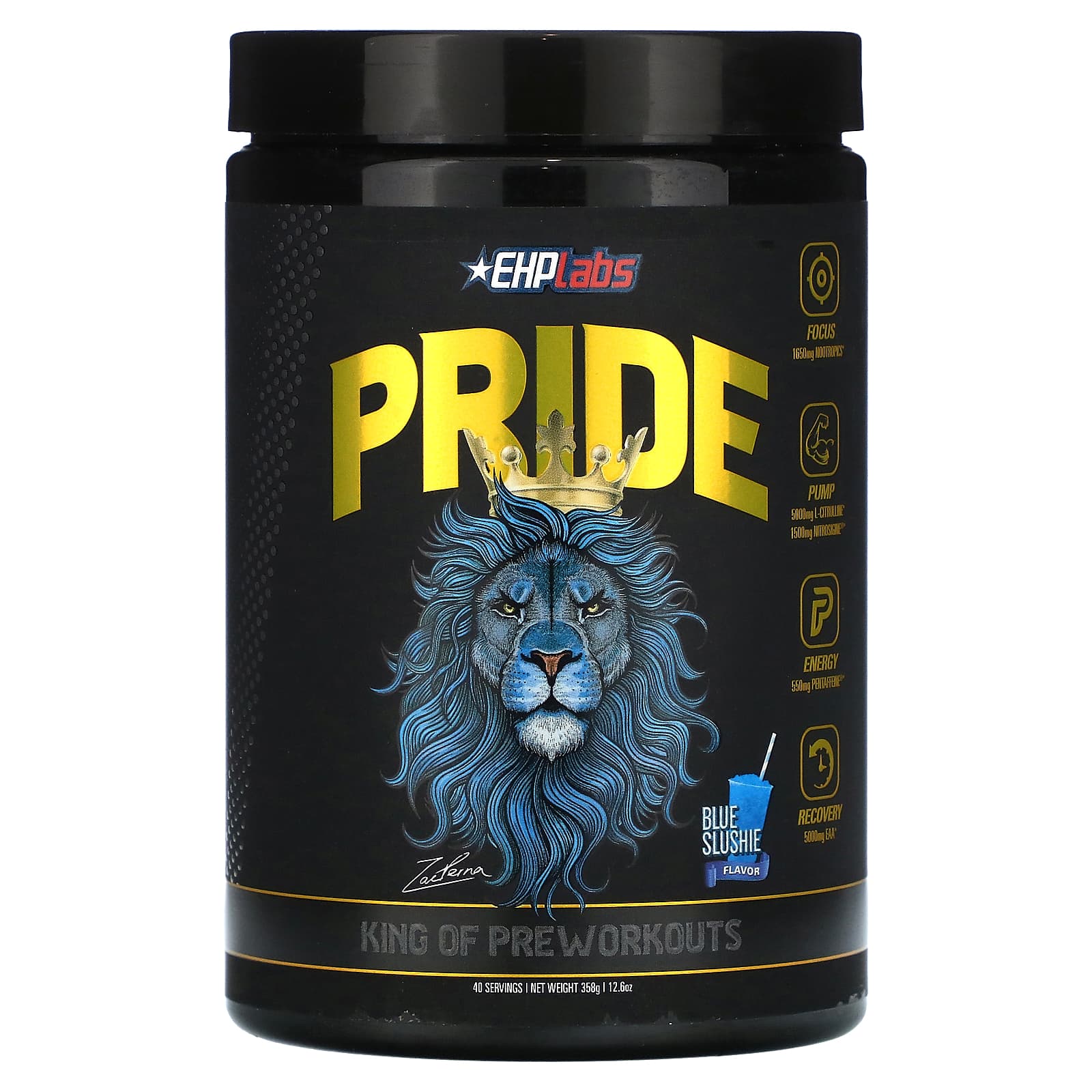 EHPlabs-Pride-King of Pre Workouts-Blue Slushie-12.6 oz (358 g)