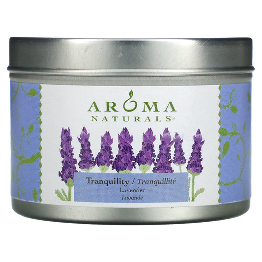 Aroma Naturals-Soy VegePure-Travel Tin Candle-Tranquility-Lavender-2.8 oz (79.38 g)