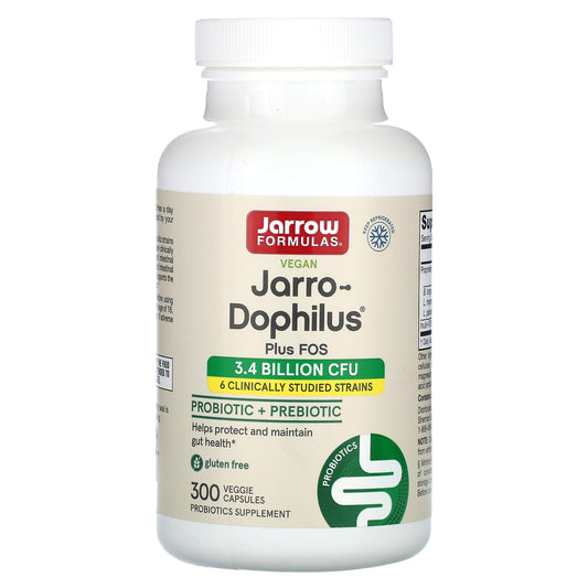 Jarrow Formulas-Vegan Jarro-Dophilus Plus FOS-300 Veggie Capsules