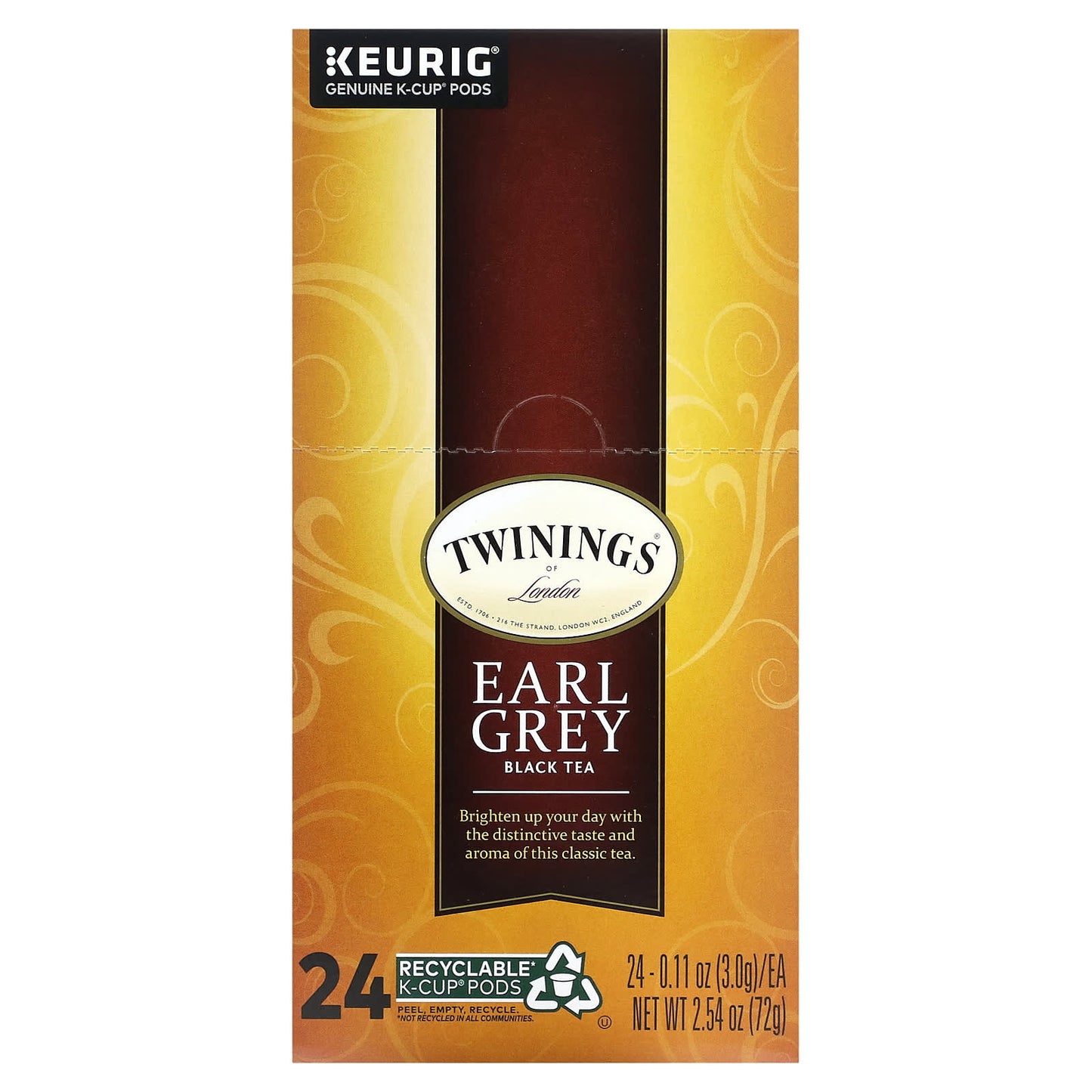 Twinings-Earl Grey Black Tea-24 K-Cups-0.11 oz (3 g) Each