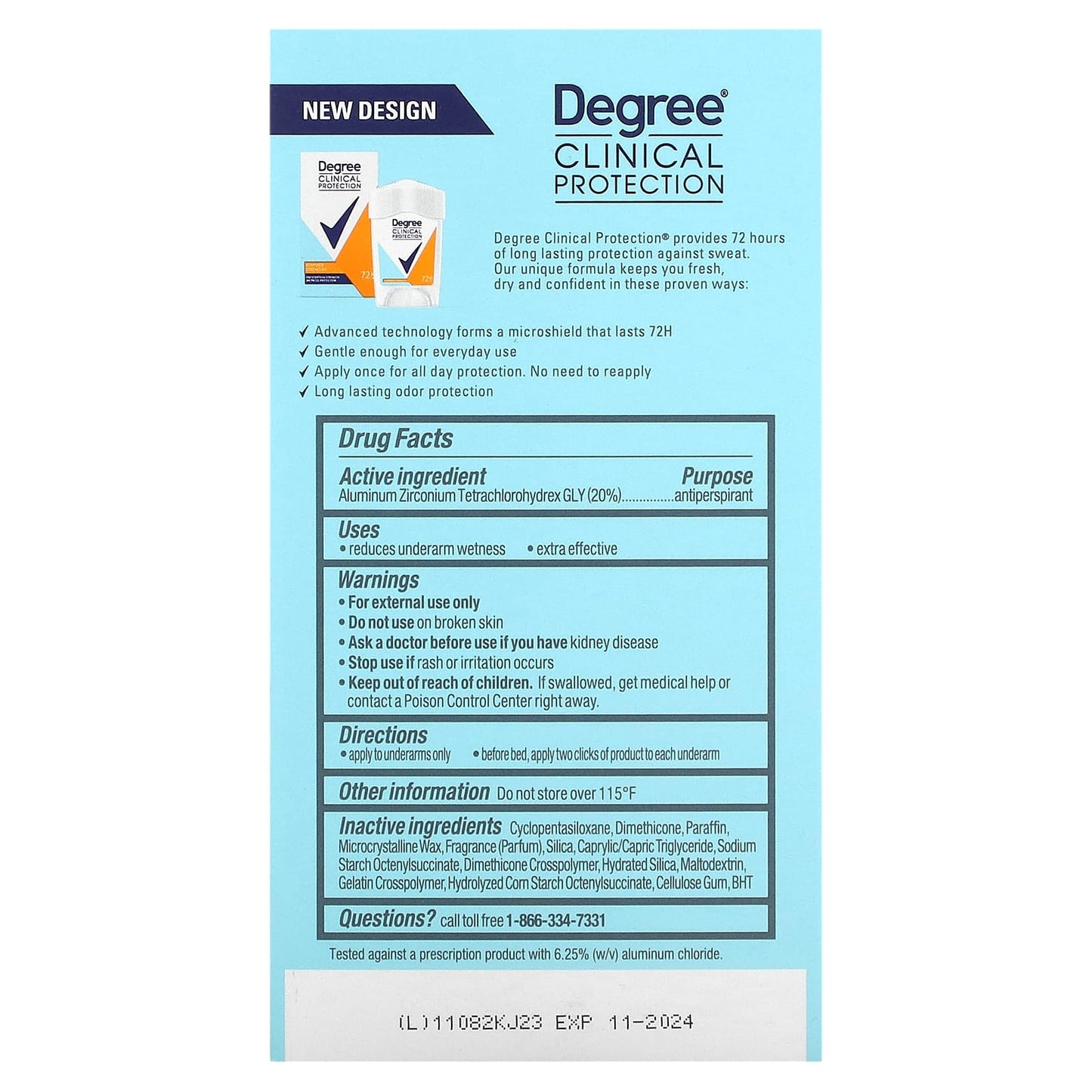 Degree, Women, Clinical Protection, Antiperspirant Deodorant, Soft Solid, Summer Strength, 1.7 oz (48 g)