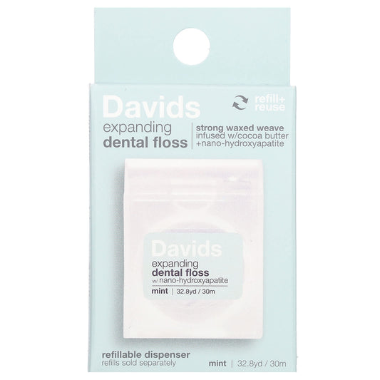 Davids Natural Toothpaste-Expanding Dental Floss-Mint-32.8 yd (30 m)