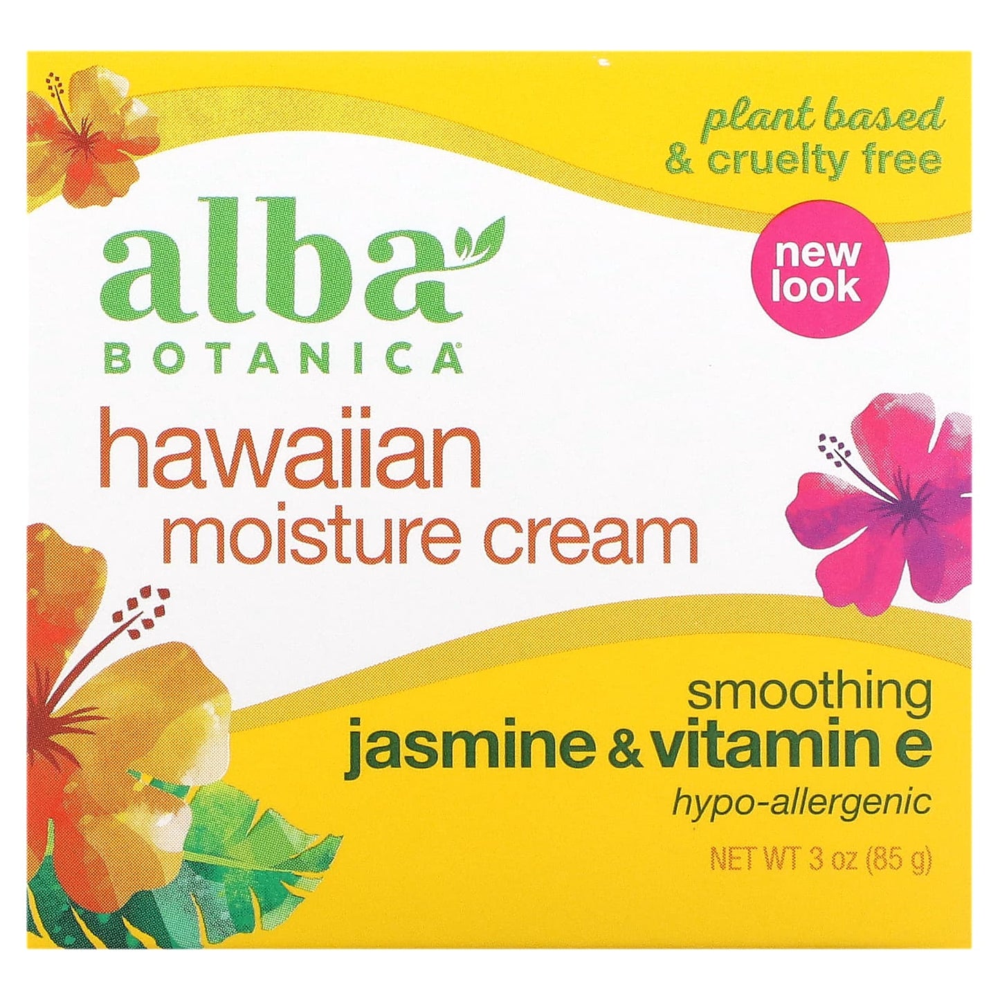 Alba Botanica, Hawaiian Moisture Cream, Jasmine & Vitamin E, 3 oz (85 g)