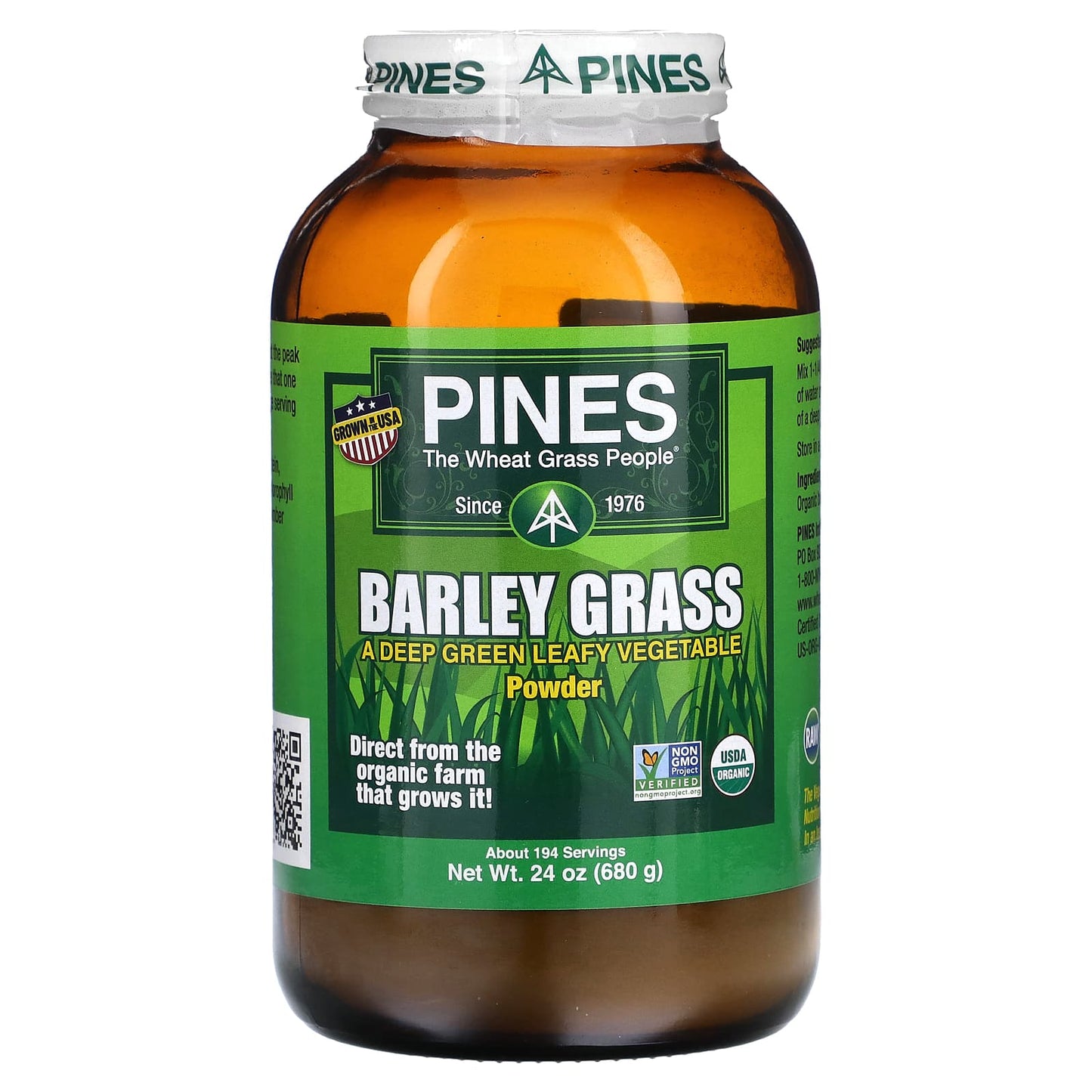 Pines International-Barley Grass-Powder-24 oz (680 g)