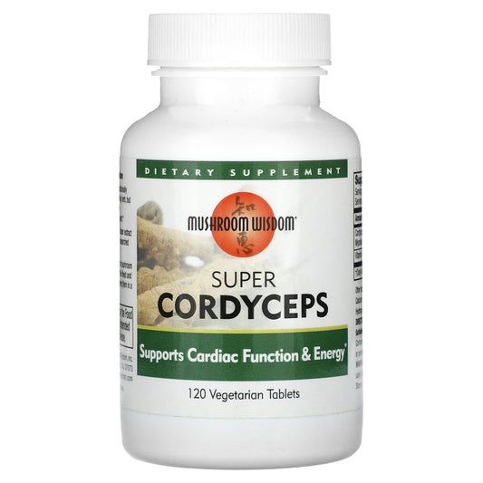 Mushroom Wisdom-Super Cordyceps-120 Vegetarian Tablets