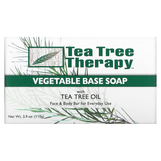 Tea Tree Therapy-Vegetable Base Bar Soap with Tea Tree Oil-3.9 oz (110 g)