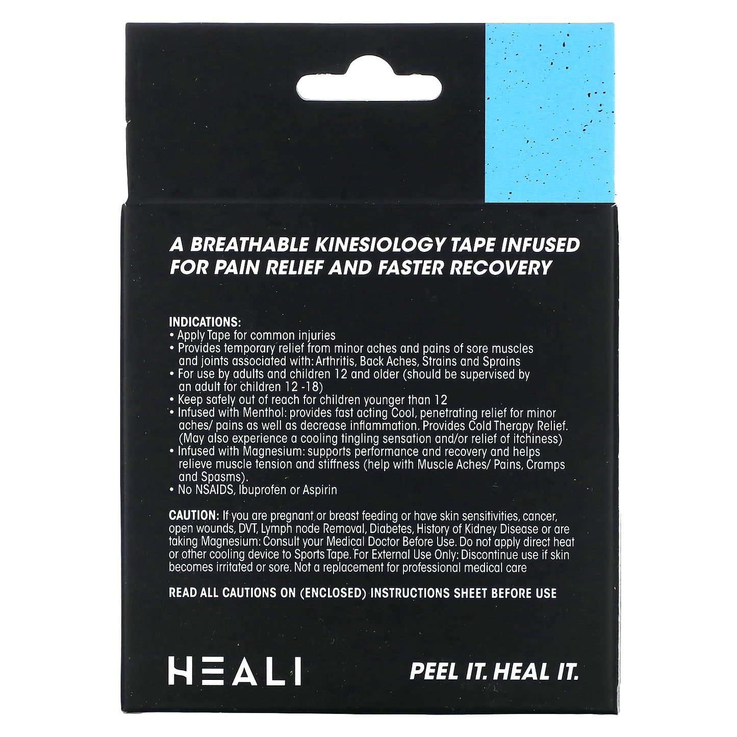 Heali Medical Corp, Breathable Elastic Kinesiology Tape, Splatter, 20 Precut Strips