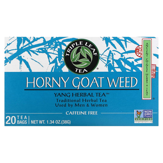 Triple Leaf Tea-Horny Goat Weed-Caffeine Free-20 Tea Bags-1.34 oz (38 g)