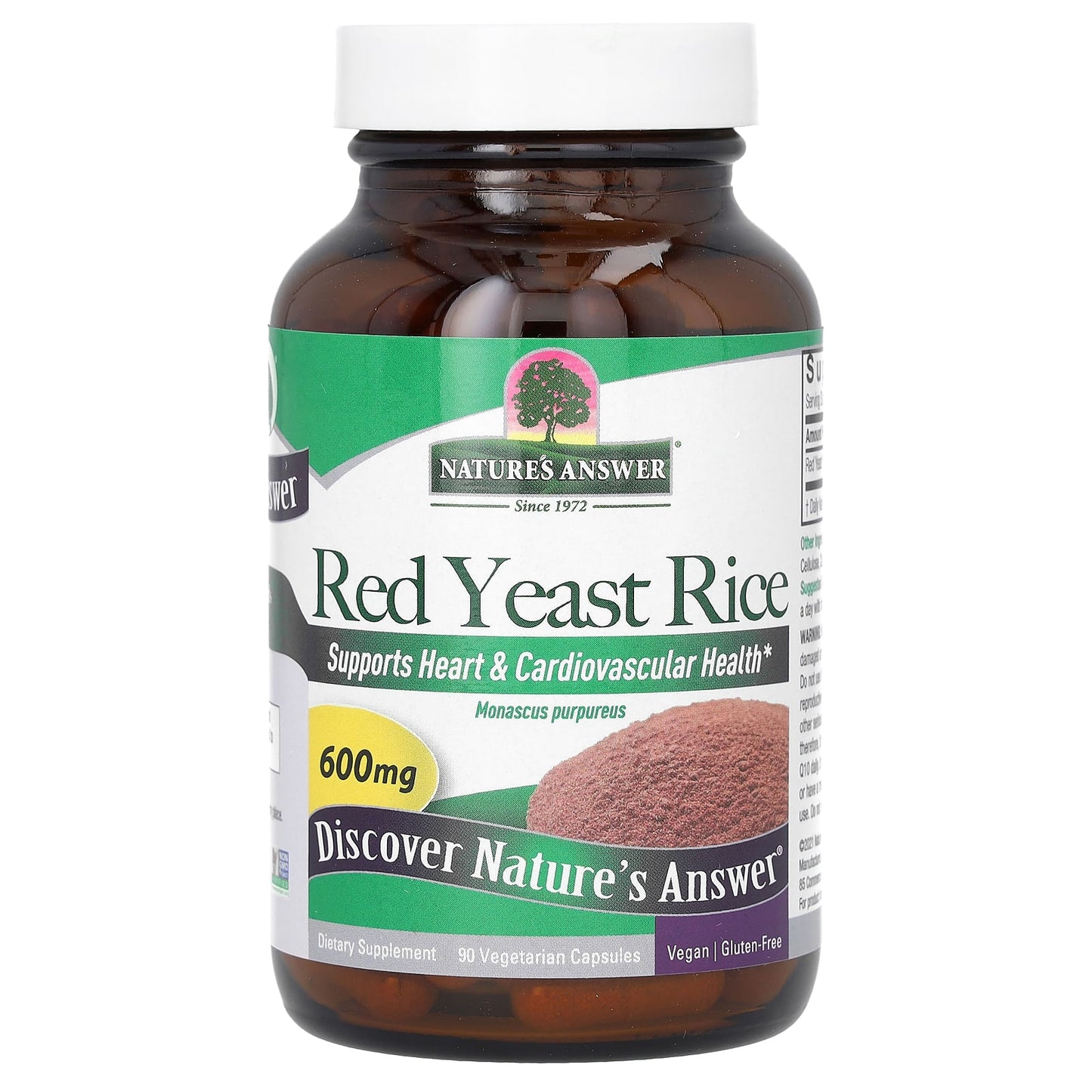 Nature's Answer, Red Yeast Rice, 600 mg, 90 Vegetarian Capsules