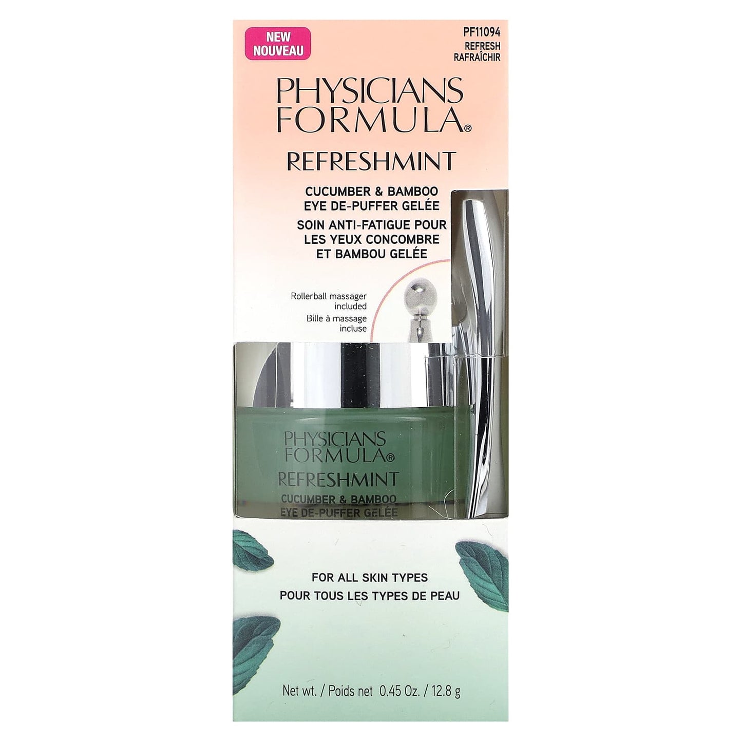 Physicians Formula, Refreshmint, Cucumber & Bamboo Eye De-Puffer Gelee, Refresh, 0.45 oz (12.8 g)