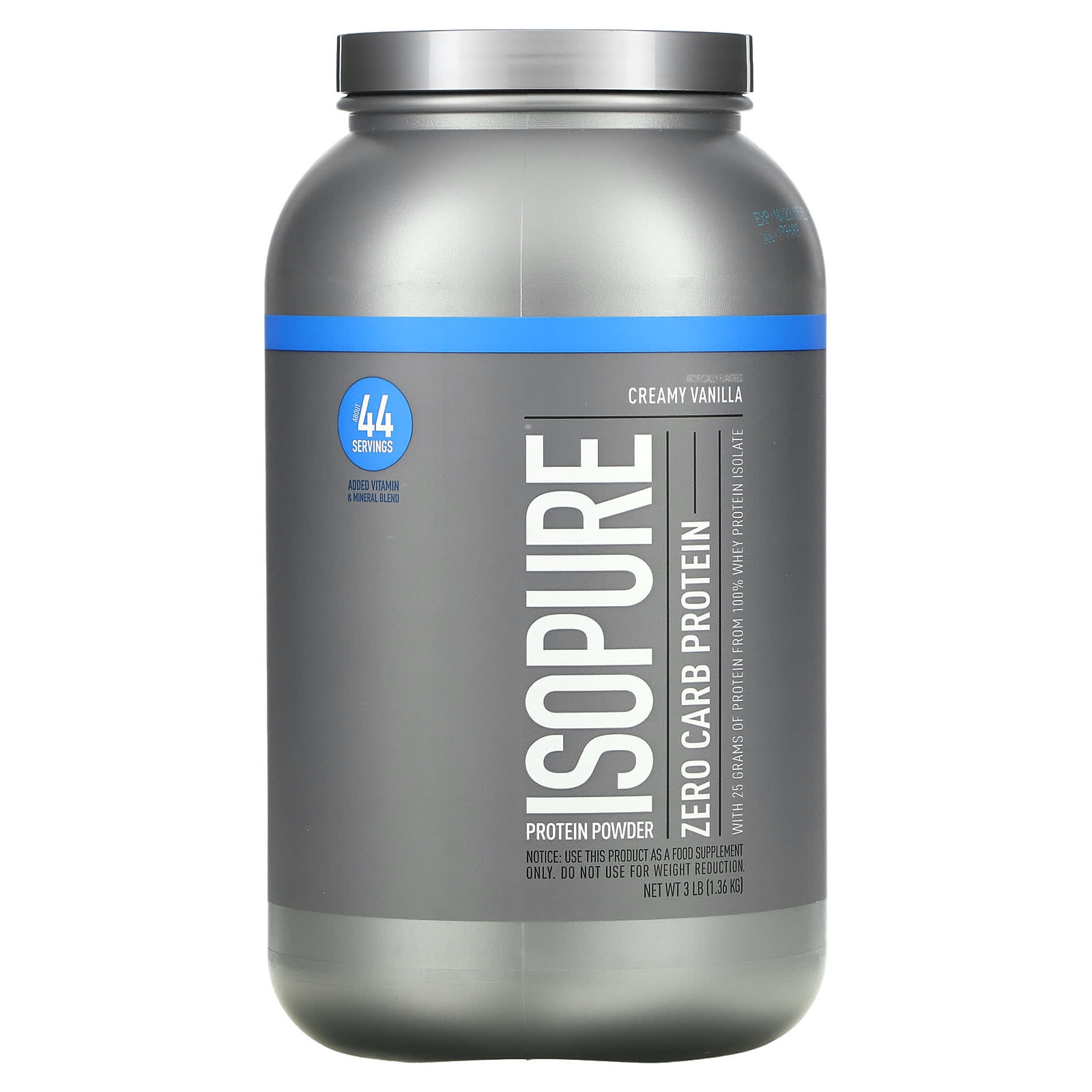 Isopure-Zero Carb Protein Powder-Creamy Vanilla-3 lb (1.36 kg)