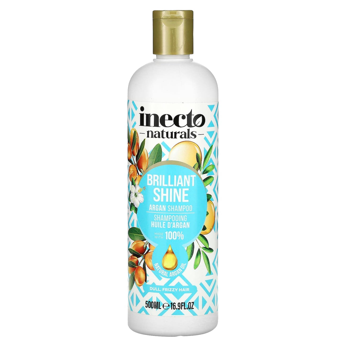 Inecto-Naturals-Brilliant Shine Argan Shampoo-Dull & Frizzy Hair-16.9 fl oz (500 ml)