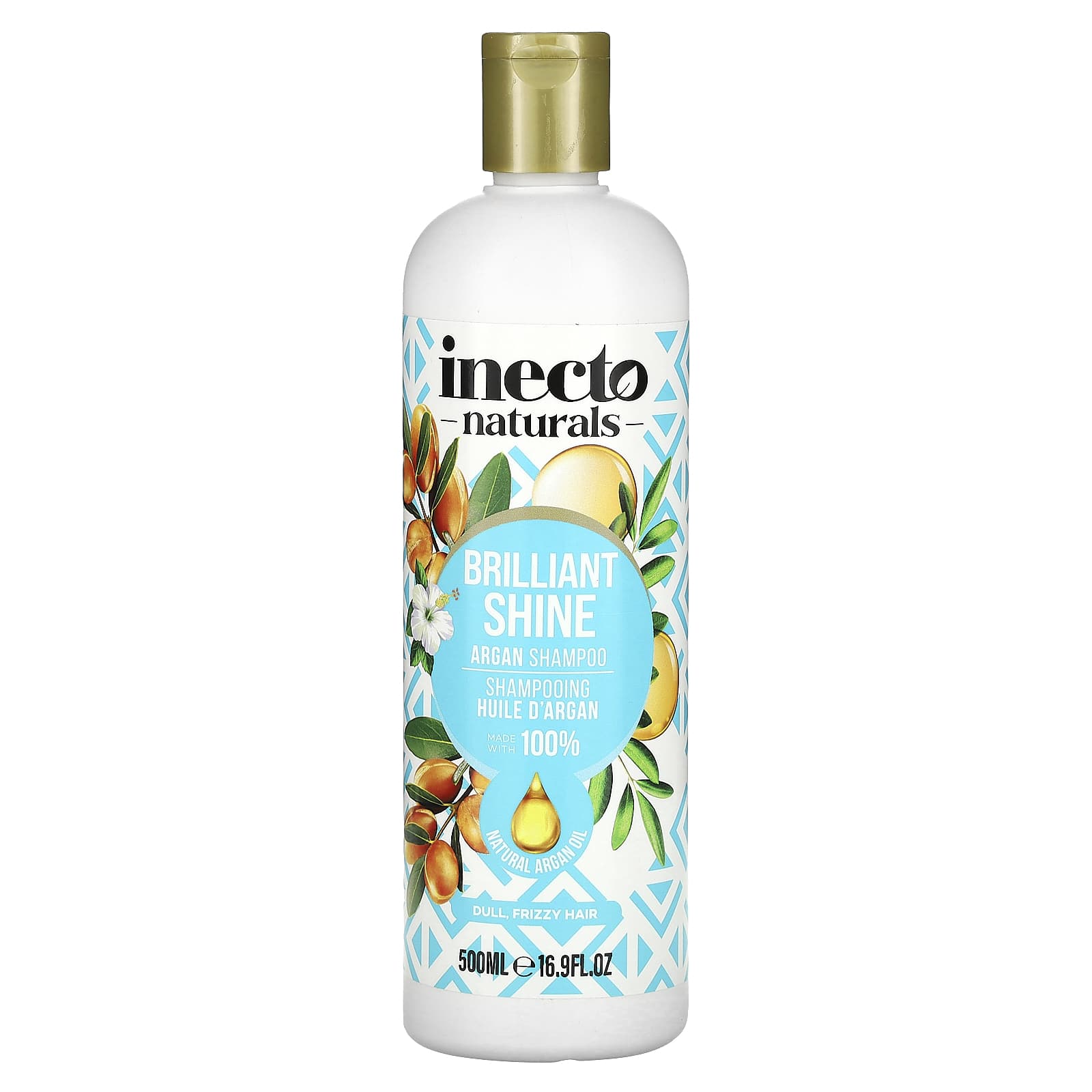 Inecto-Naturals-Brilliant Shine Argan Shampoo-Dull & Frizzy Hair-16.9 fl oz (500 ml)