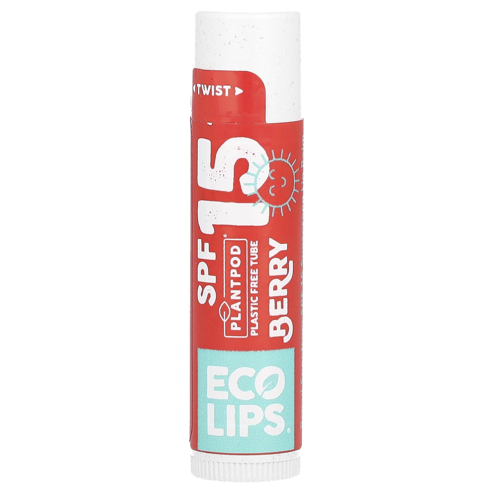 Eco Lips-Sunscreen Lip Balm-SPF 15-Berry-0.15 oz (4.25 g)