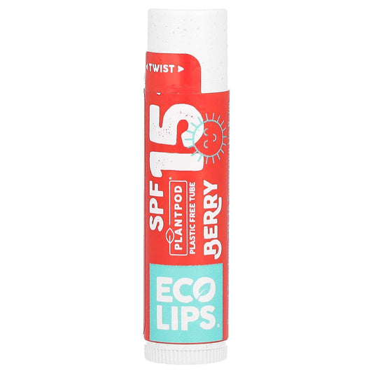 Eco Lips-Sunscreen Lip Balm-SPF 15-Berry-0.15 oz (4.25 g)