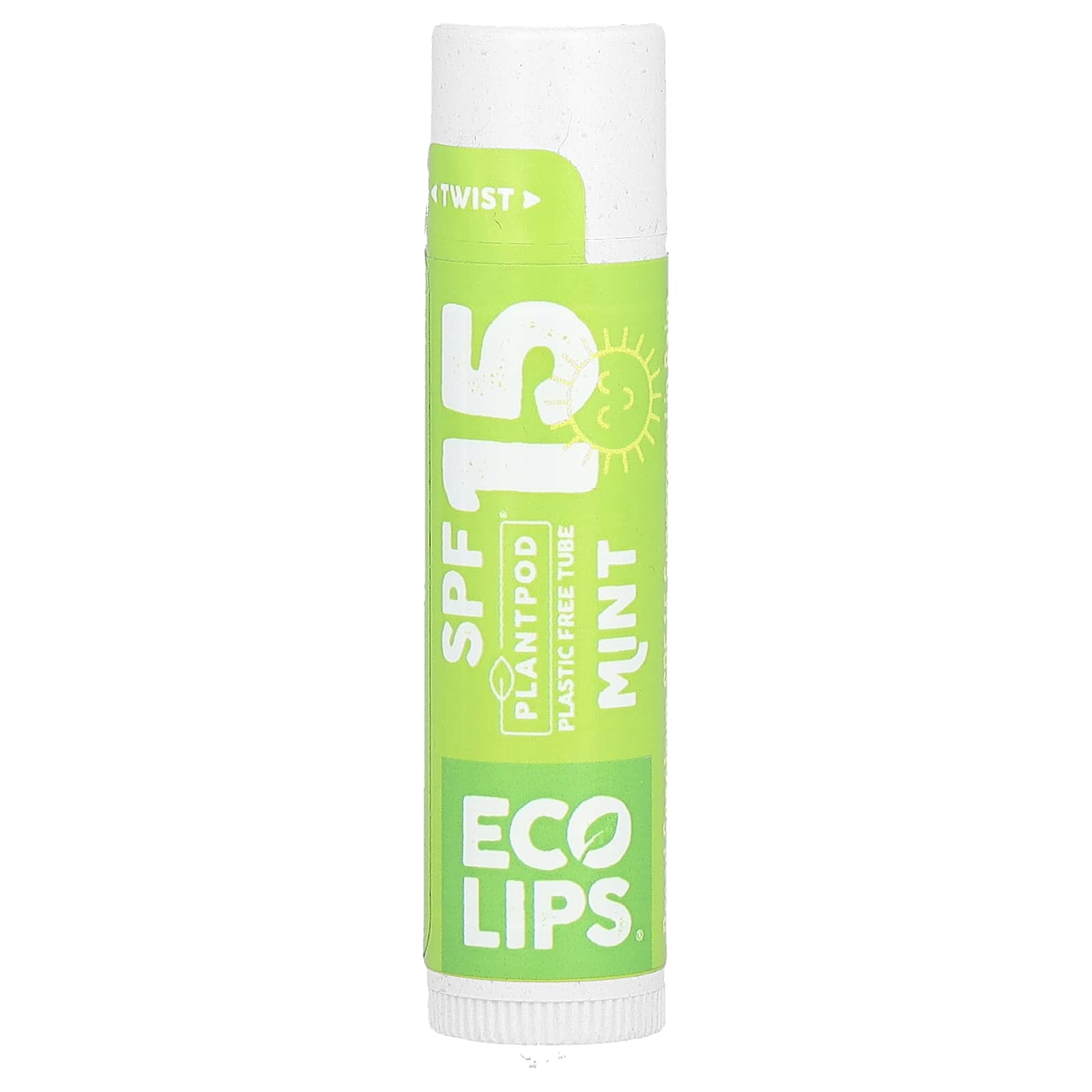 Eco Lips-Sunscreen Lip Balm-SPF 15-Mint-0.15 oz (4.25 g)