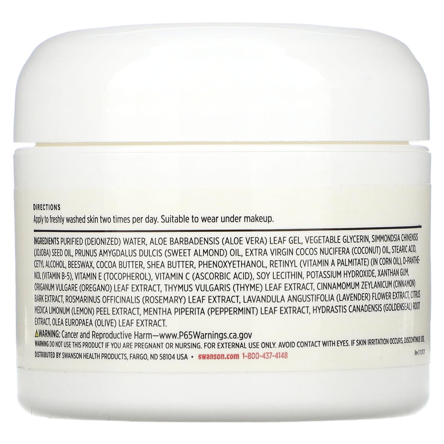 Swanson, Retinol Cream, 2 fl oz (59 ml)