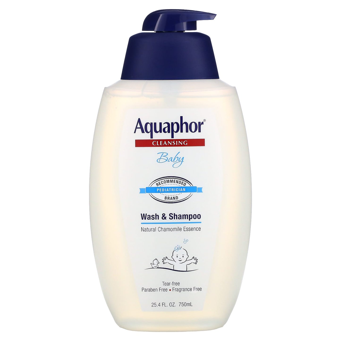 Aquaphor-Baby-Wash & Shampoo-Fragrance Free-25.4 fl oz (750 ml)