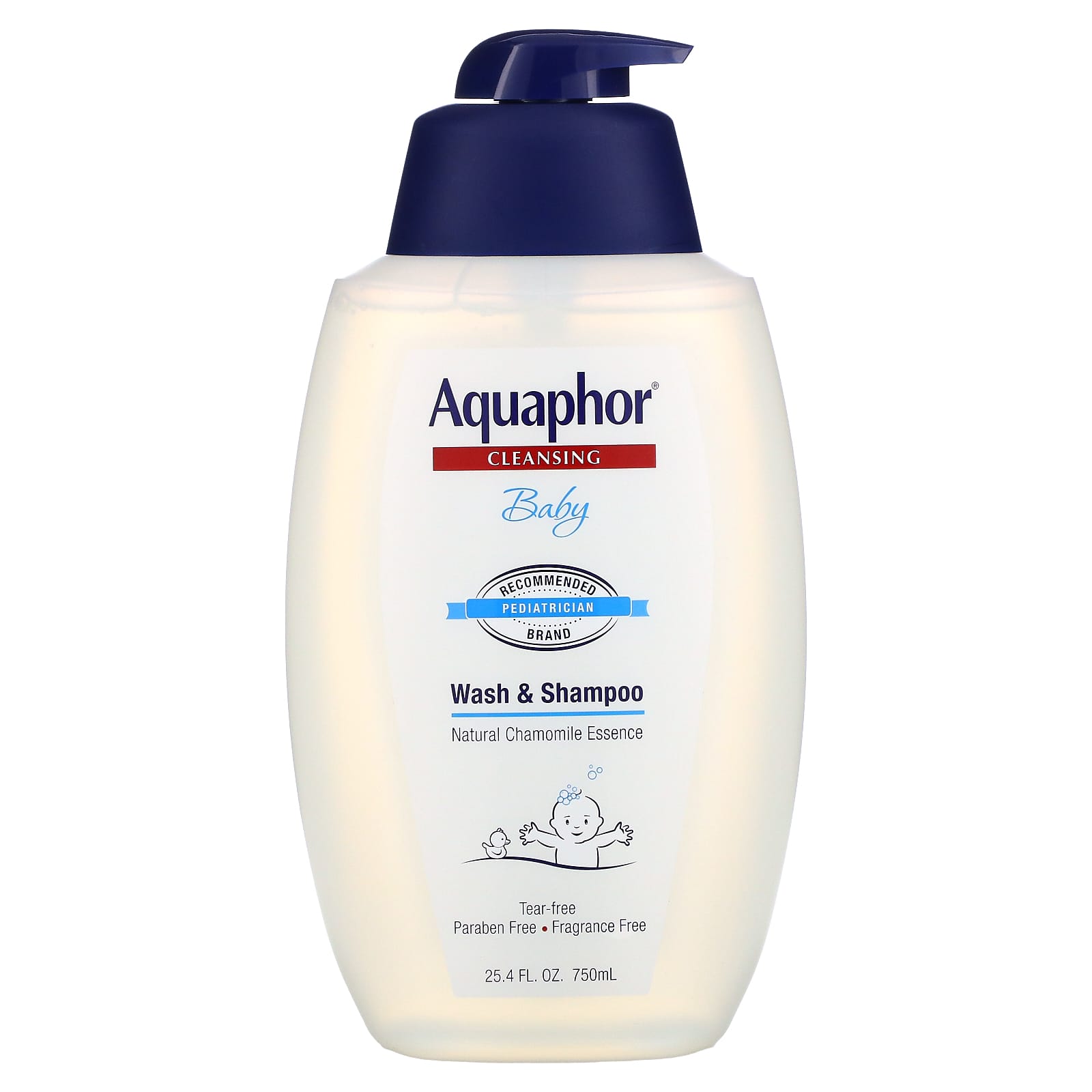 Aquaphor-Baby-Wash & Shampoo-Fragrance Free-25.4 fl oz (750 ml)