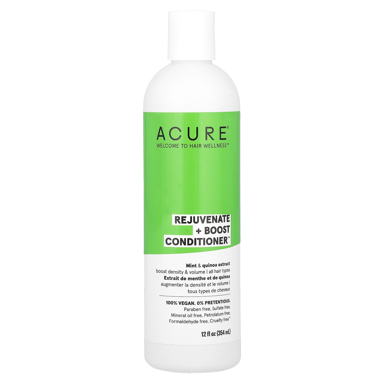 ACURE-Rejuvenate + Boost Conditioner-All Hair Types-Mint & Quinoa Extract-12 fl oz (354 ml)