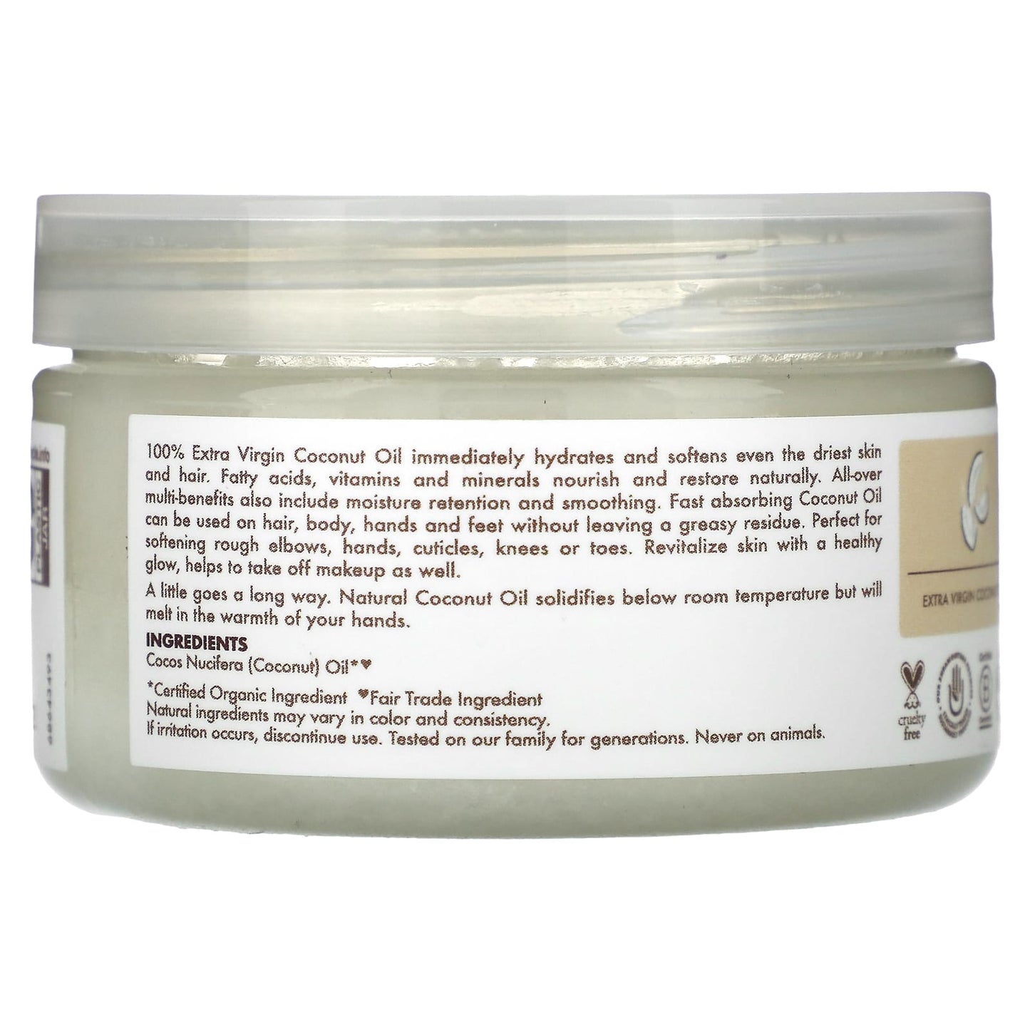 SheaMoisture, Head-To-Toe Nourishing Hydration, 100% Extra Virgin Coconut Oil, 3.5 oz (100 g)