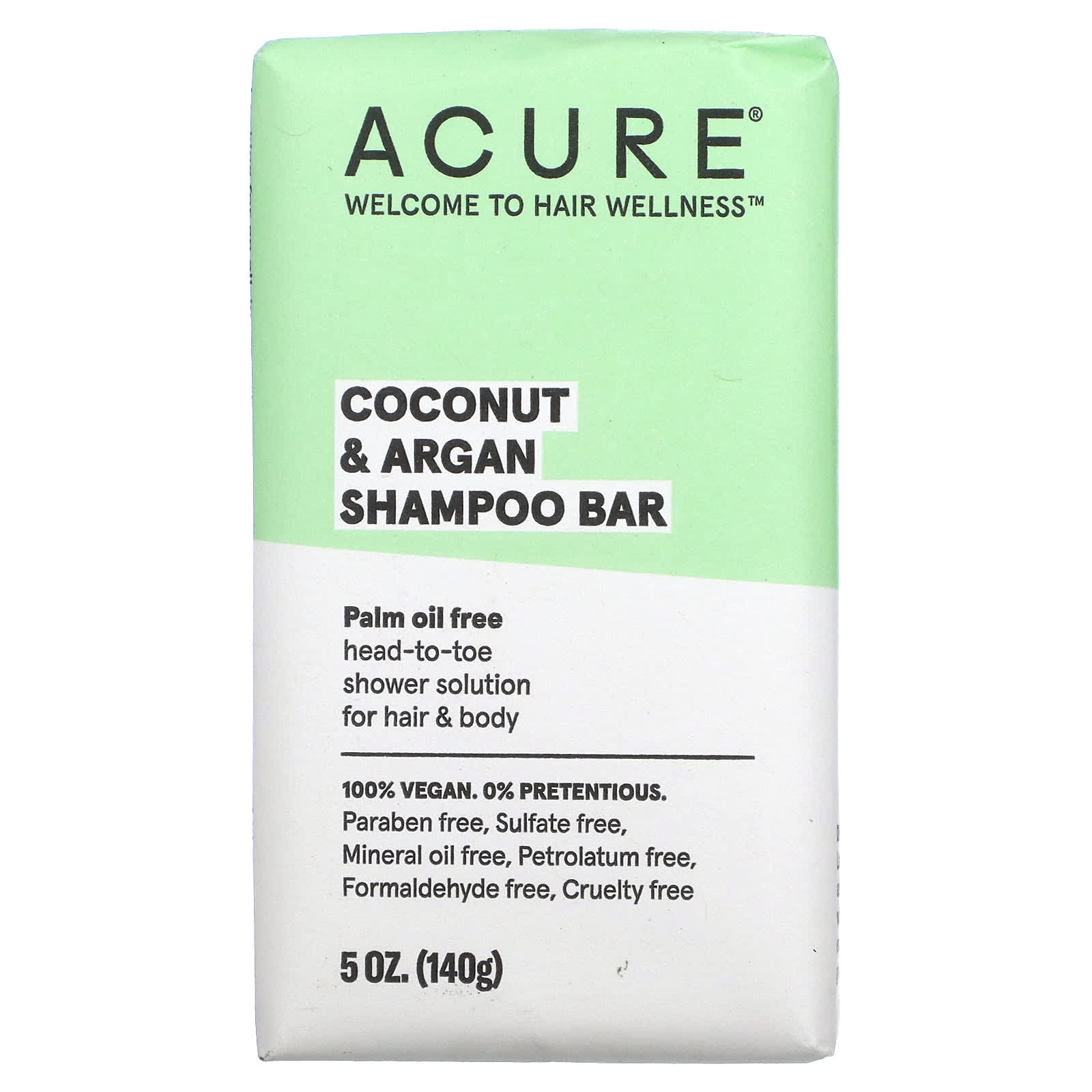 ACURE-Coconut & Argan Shampoo Bar-5 oz (140 g)