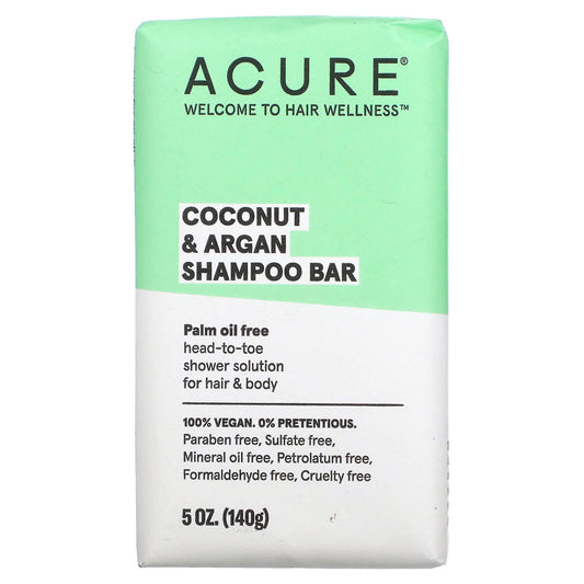 ACURE-Coconut & Argan Shampoo Bar-5 oz (140 g)