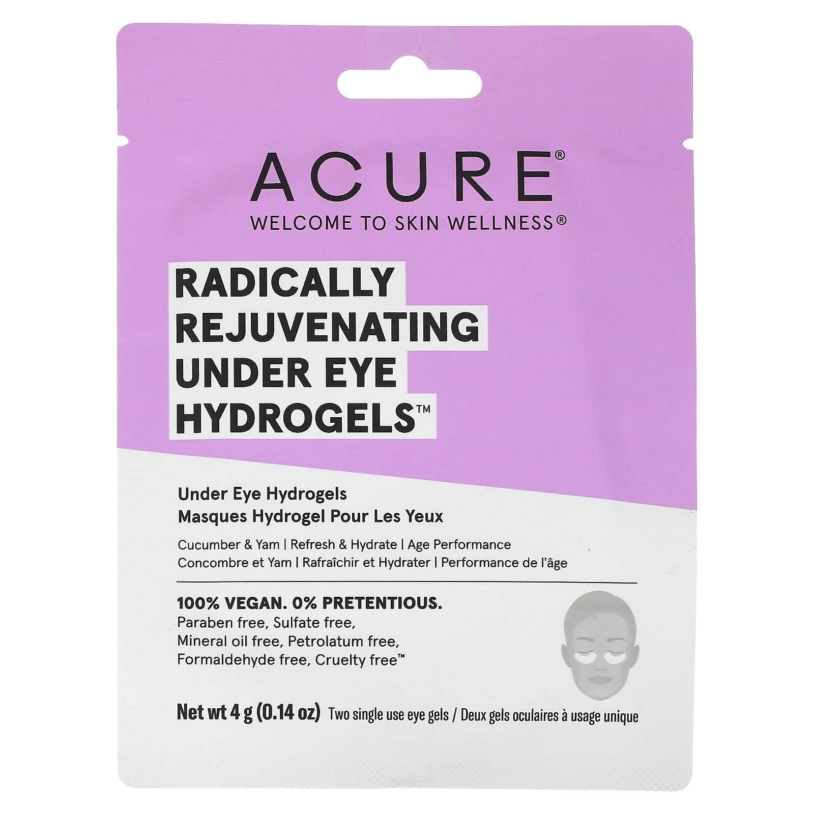 ACURE-Radically Rejuvenating-Under Eye Hydrogels-2 Single Use Eye Gels-0.14 fl oz (4 oz)