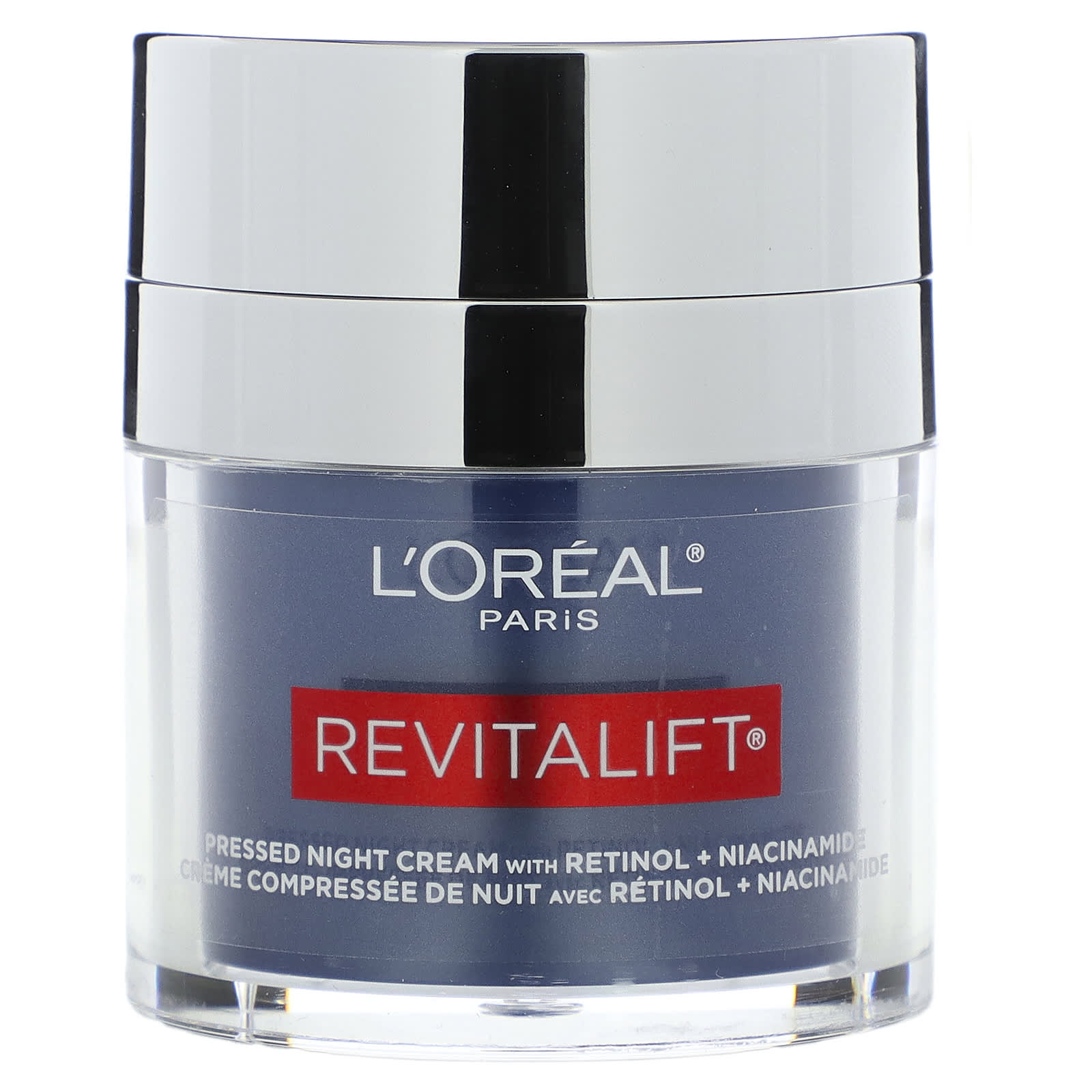 L'Oréal-Revitalift-Pressed Night Cream with Retinol + Niacinamide-Fragrance Free-1.7 oz (48 g)