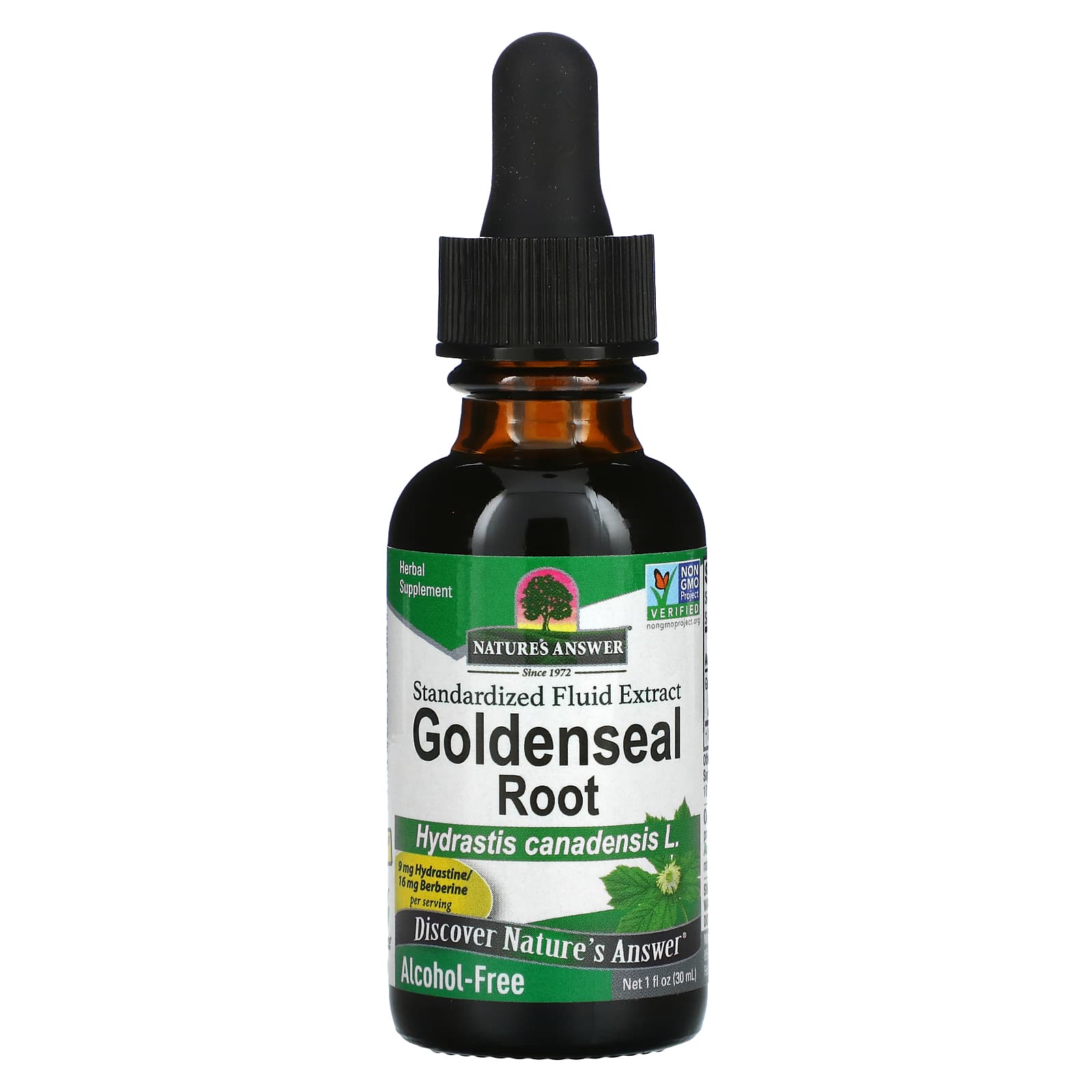 Nature's Answer-Goldenseal Root-Standardized Fluid Extract-Alcohol-Free-1 fl oz (30 ml)