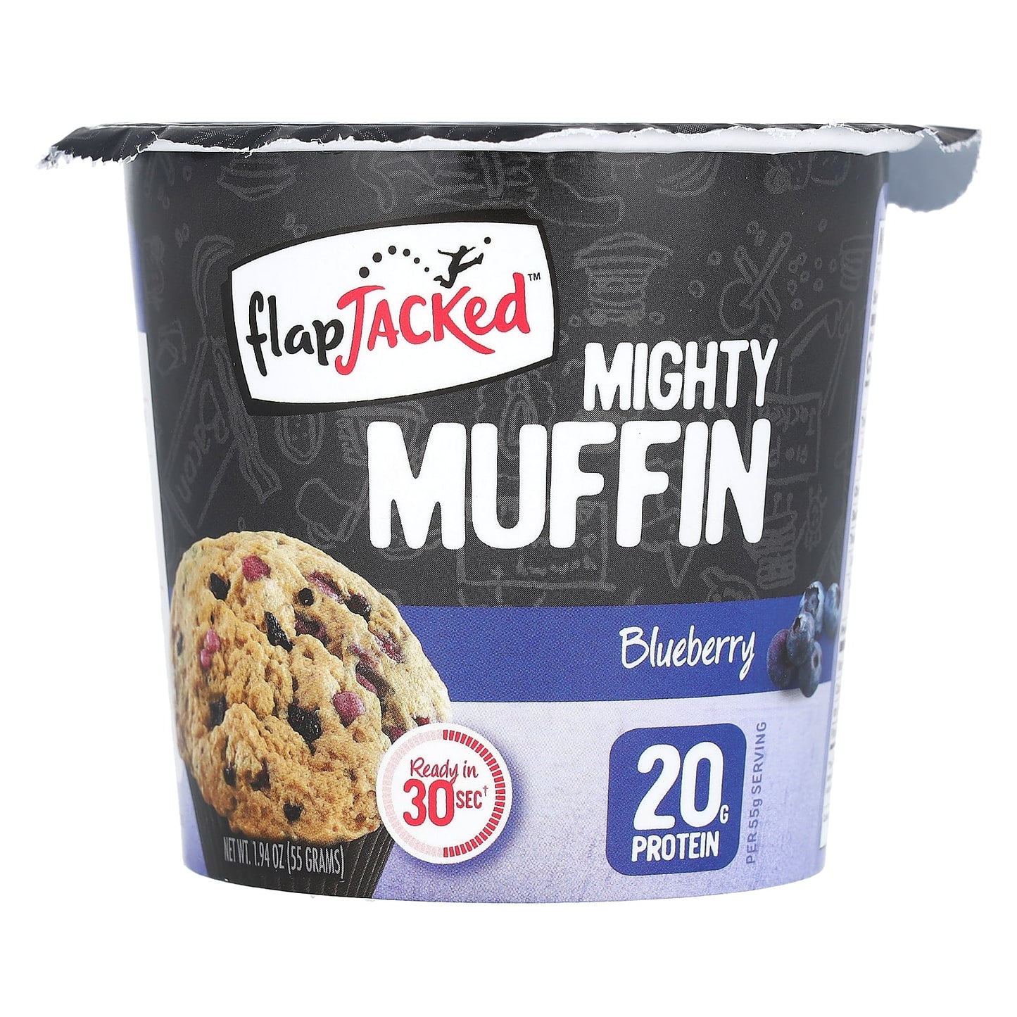 FlapJacked-Mighty Muffin-Blueberry-1.94 oz (55 g)