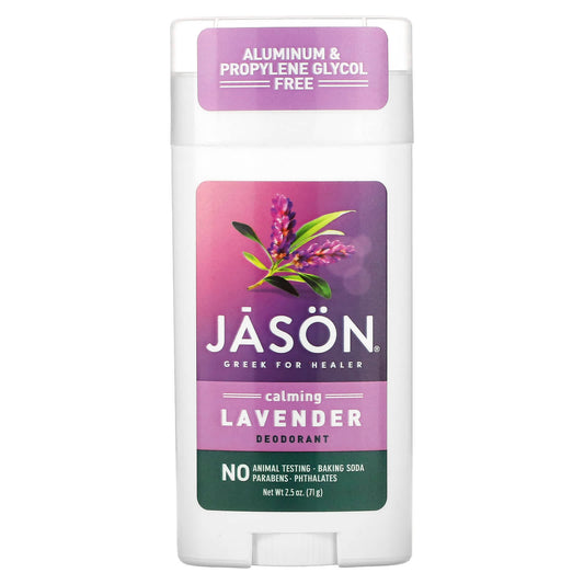 Jason Natural-Deodorant Stick-Calming Lavender-2.5 oz (71 g)