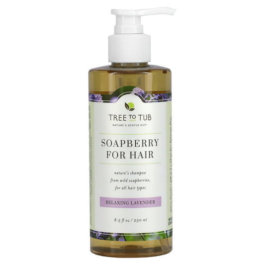 Tree To Tub-Soapberry for Hair Shampoo-For All Hair Types-Relaxing Lavender-8.5 fl oz (250 ml)