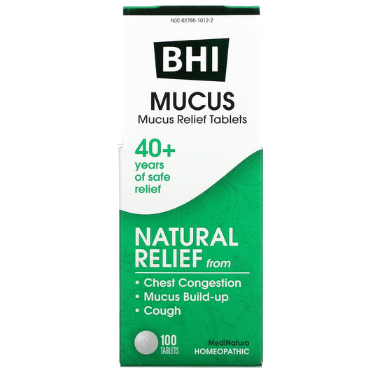 MediNatura-BHI-Mucus Relief-100 Tablets