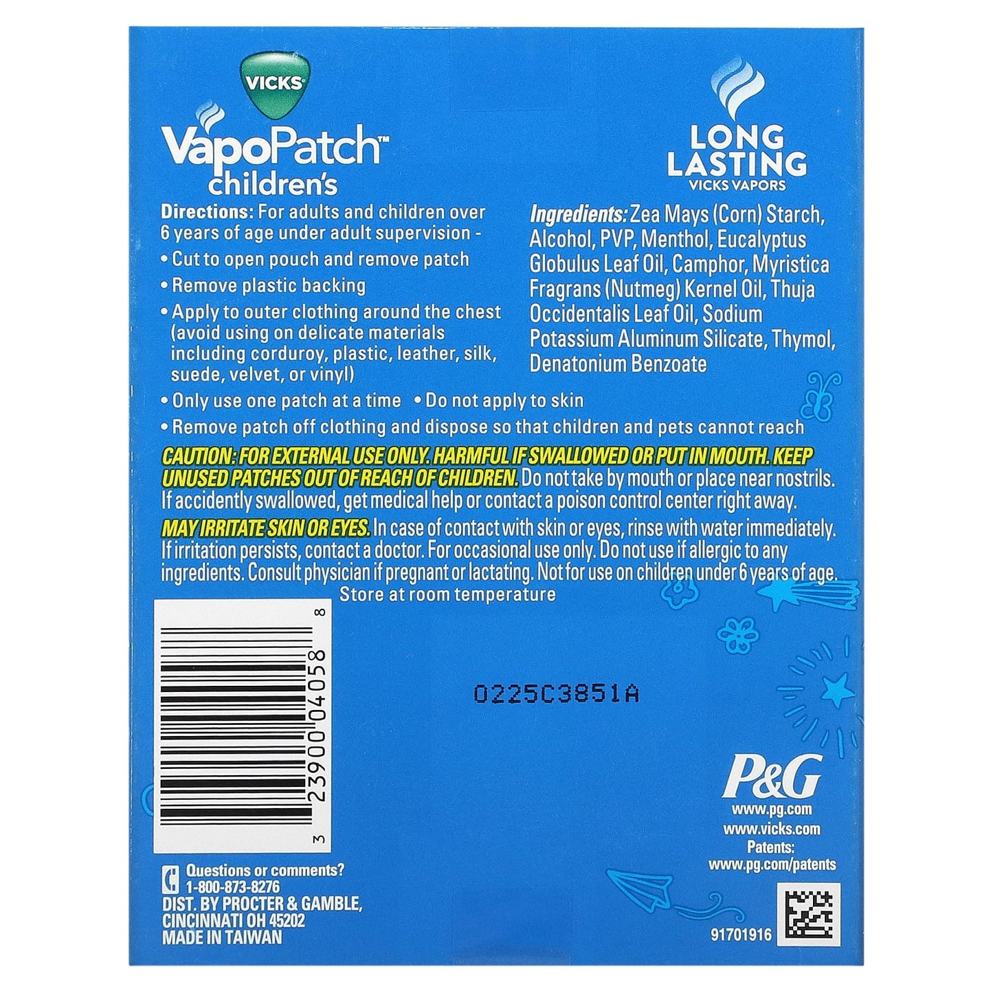 Vicks, Children's VapoPatch, 5 Wearable Aroma Patches