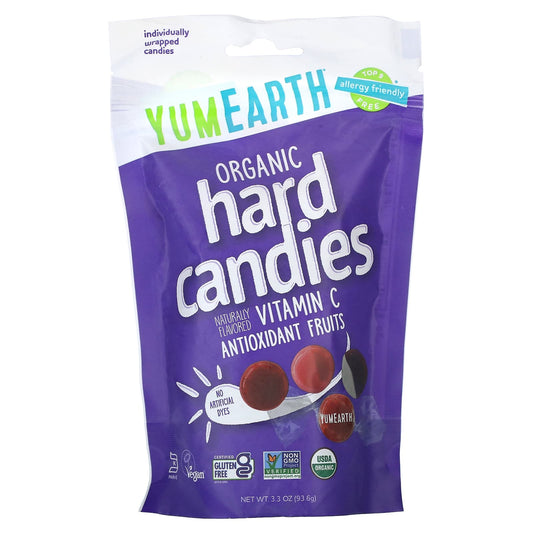 YumEarth-Organic Vitamin C Hard Candies-Antioxidant Fruit-3.3 oz (93.6 g)