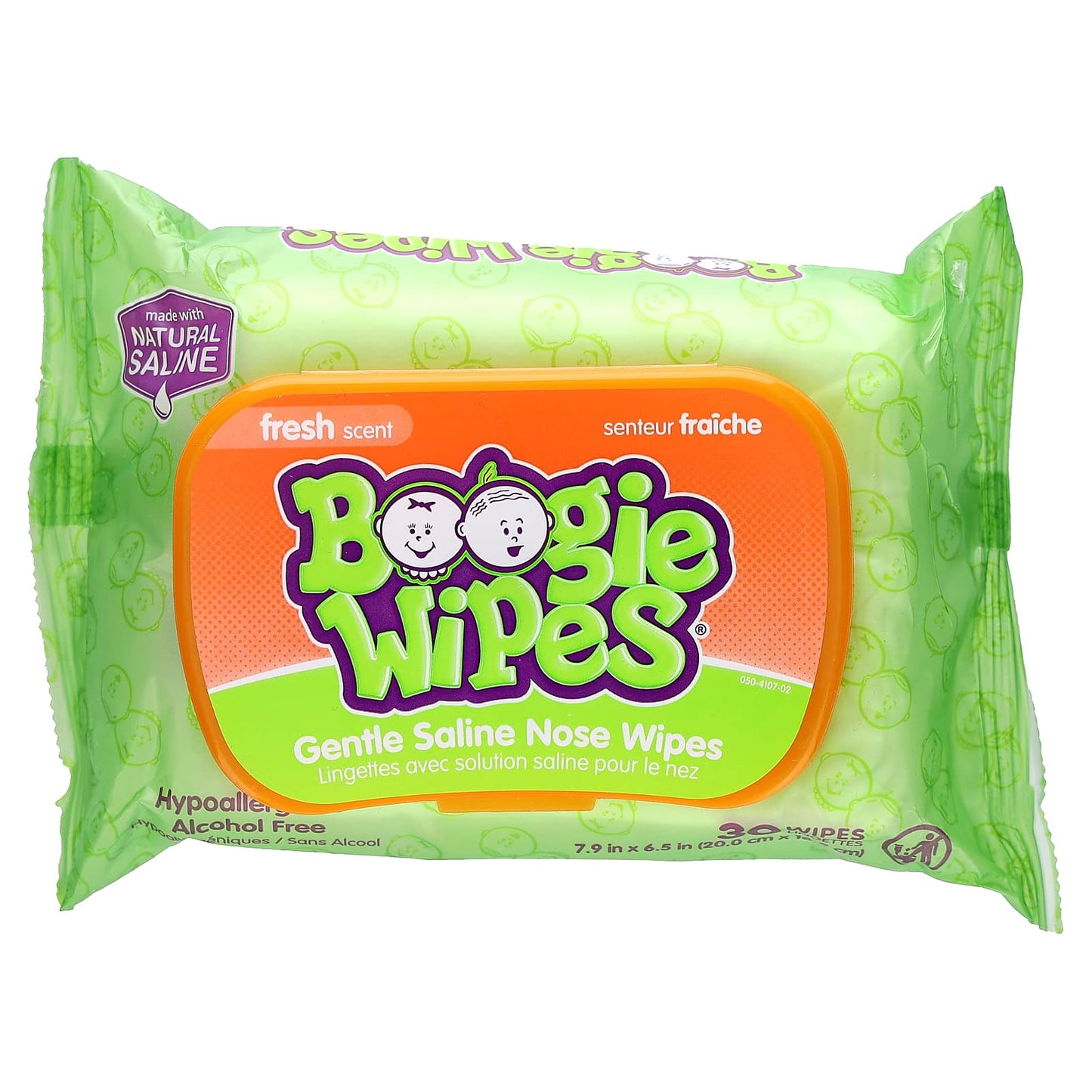 Boogie Wipes-Gentle Saline Nose Wipes-Fresh Scent-30 Wipes