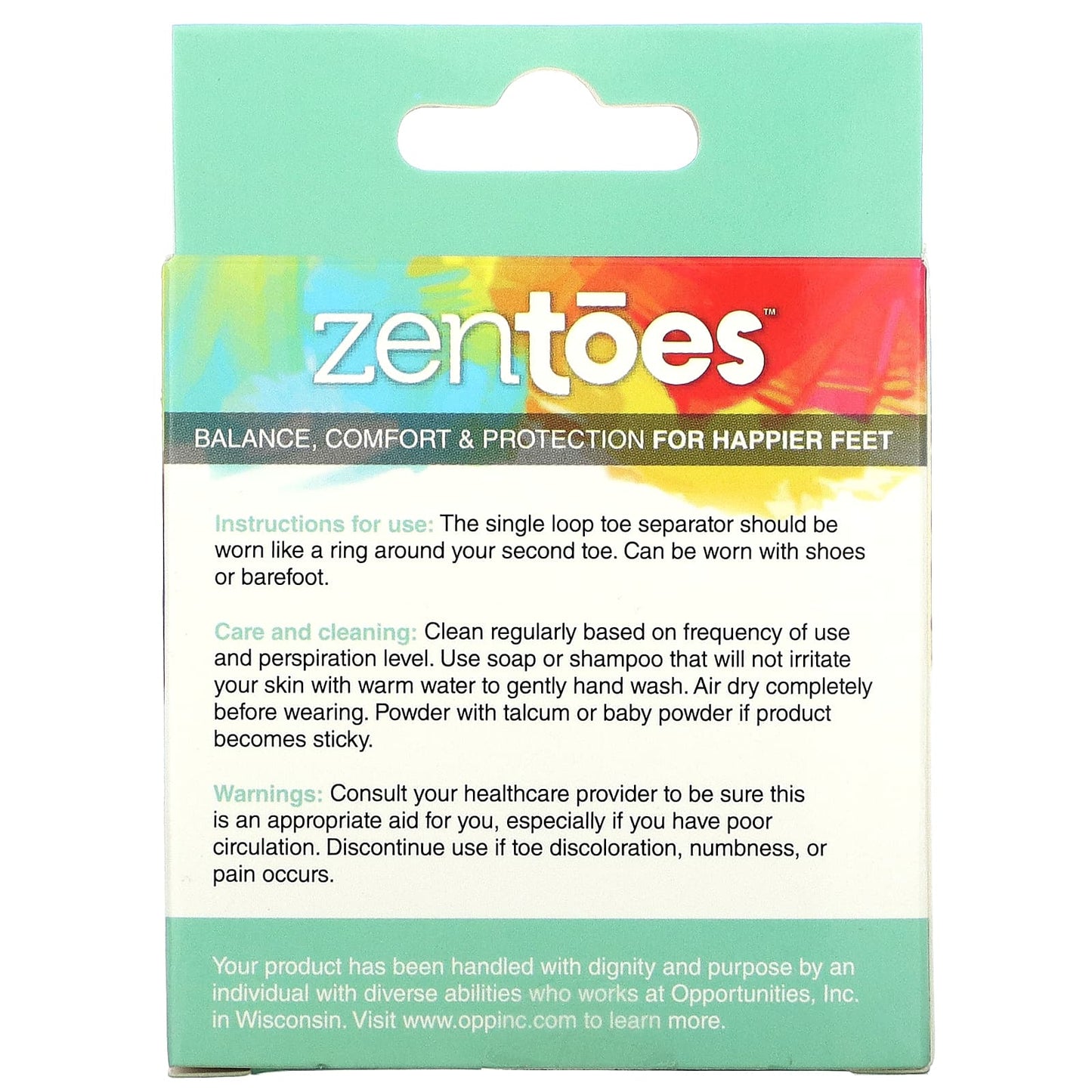 ZenToes, Toe Separator, Bunion Comfort & Balance, One Size Fits Most, 2 Pack