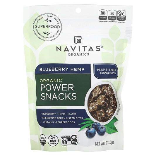 Navitas Organics-Organic Power Snacks-Blueberry Hemp-8 oz (227 g)