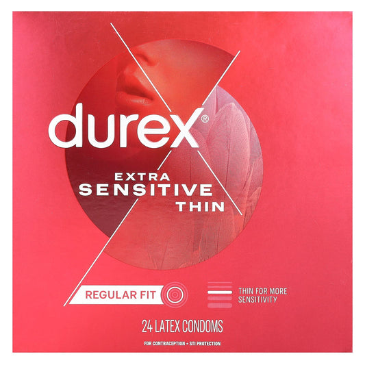 Durex-Extra Sensitive Thin-Regular Fit -24 Latex Condoms