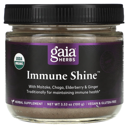 Gaia Herbs-Immune Shine-with Maitake-Chaga-Elderberry & Ginger-3.53 oz (100 g)