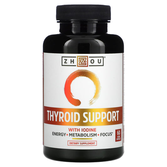 Zhou Nutrition-Thyroid Support with Iodine-60 Veggie Capsules