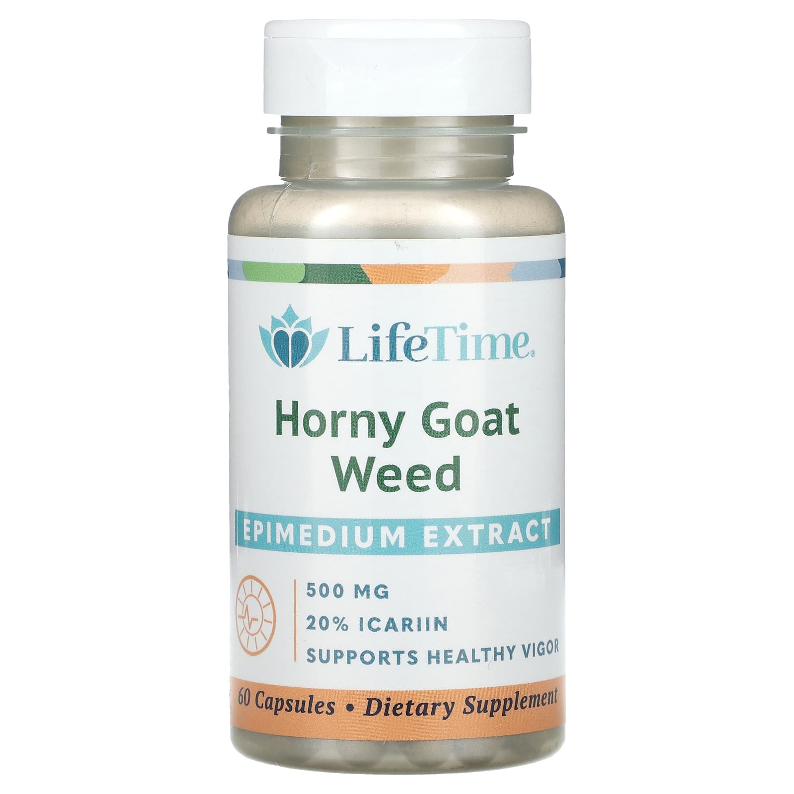 LifeTime Vitamins-Horny Goat Weed-500 mg-60 Capsules