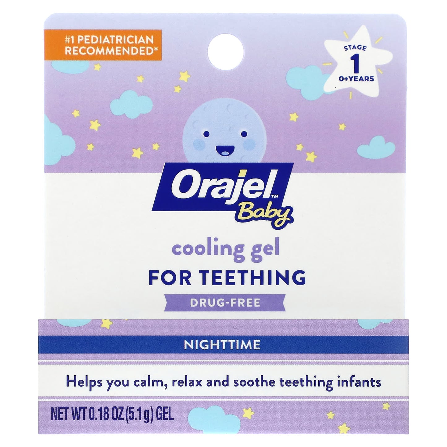 Orajel-Baby-Cooling Gel For Teething-Nighttime-0+Years-0.18 oz (5.1 g)