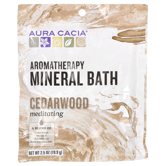 Aura Cacia-Aromatherapy Mineral Bath-Cedarwood-2.5 oz (70.9 g)