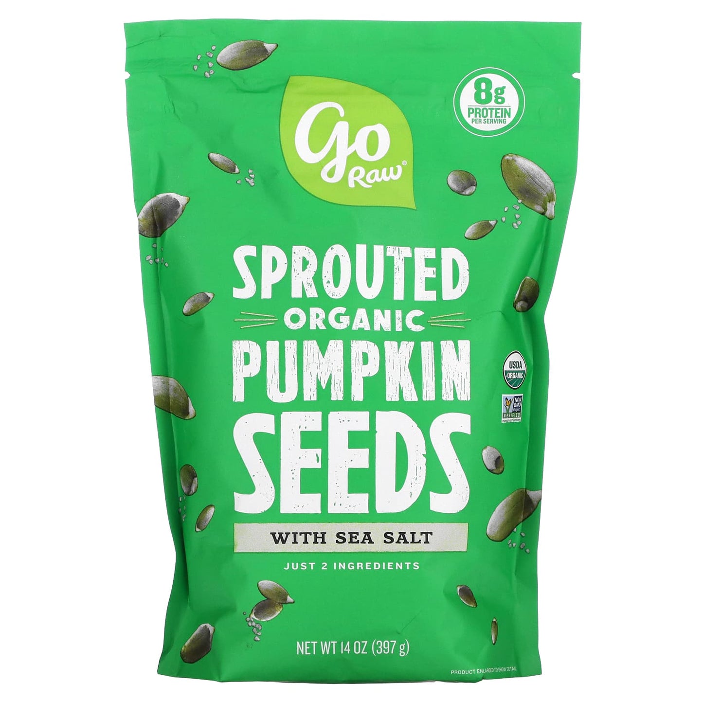 Go Raw-Organic Sprouted Pumpkin Seeds with Sea Salt-14 oz (397 g)